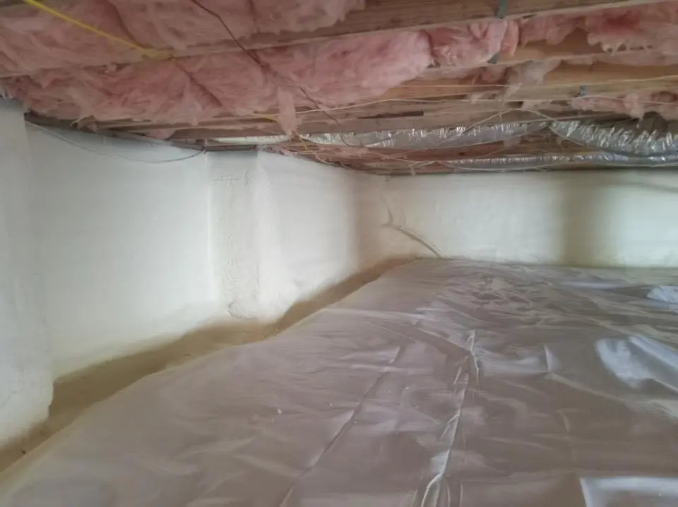 Crawl space encapsulation with closed-cell spray foam for Attic Insulation in Hailey